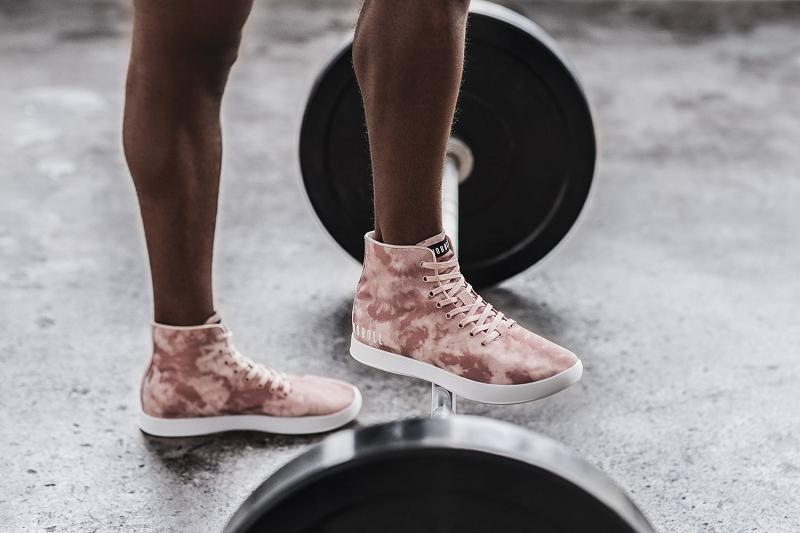 Rose Nobull High-Top Dusty Rose Tie-Dye Canvas Men's Trainers | CA P1444J